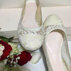 Melissa Sweet Ivory Lace Flats